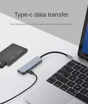 USB-C Hub met 4K HDMI, 3x USB 3.0, PD Laden & SD Kaartlezer