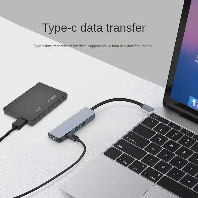 USB-C Hub met 4K HDMI, 3x USB 3.0, PD Laden & SD Kaartlezer