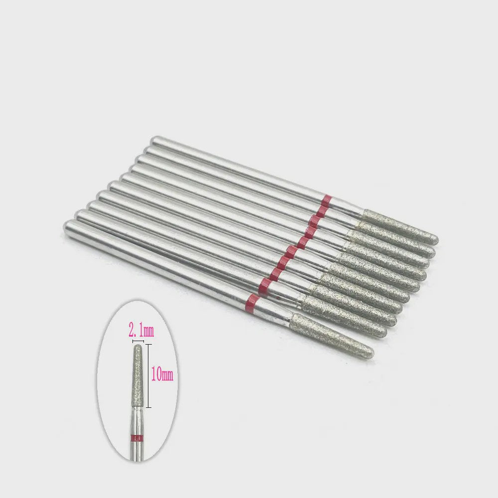 10x Diamant Freesbits Set - 2.35mm Schacht voor Tandheelkunde & Nagelstyling