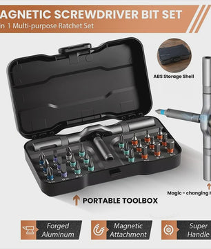 66-in-1 Precisie Magnetische Ratelschroevendraaierset met T-handvat