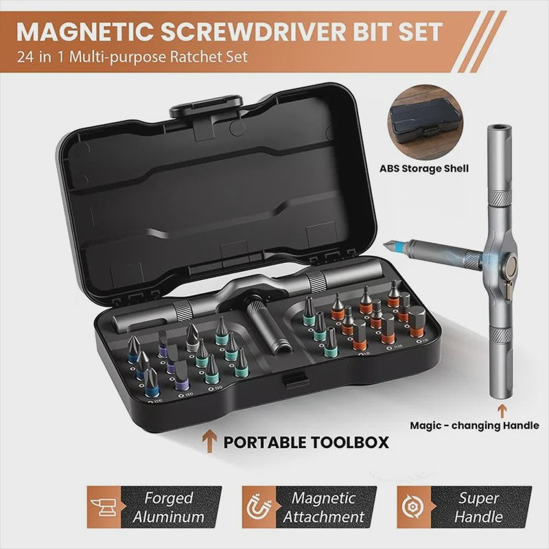 66-in-1 Precisie Magnetische Ratelschroevendraaierset met T-handvat