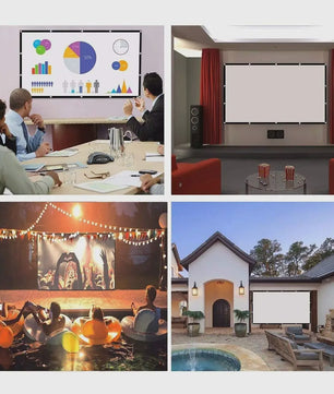 Opvouwbaar Projectorscherm 60-150 Inch 16:9 Full HD 4K Buiten & Binnen