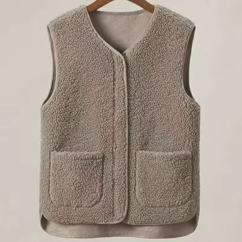 Heren Vest Lamswol Fleece - Warm & Stijlvol voor Herfst/Winter
