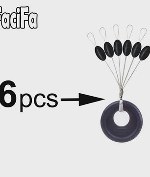 60x Vislijn Stopper Set - Rubber Silicon Space Beans & Cilinders
