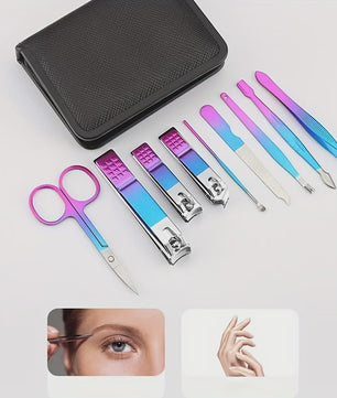 Professionele RVS Manicure & Pedicure Set (9-18 Stuks) met Precisie Tools en Reisfoedraal