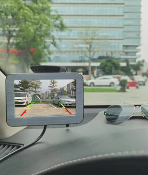 QXNY Wireless Solar Powered Energy Magnet Reverse Backup Camera with AHD 5"  Rear View Monitor for Camper Truck Trailer Rv