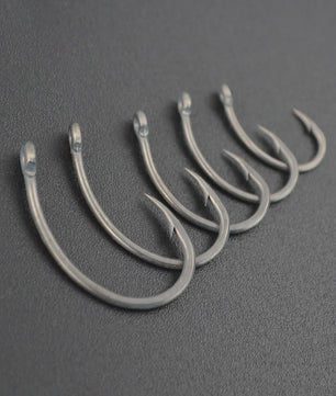Hirisi Karpvis Haken: 50stuks PTFE Coating, Hoge Koolstofstaal, Weerhaak, Model 8011
