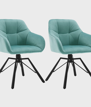 Set van 2 Comfortabele Draaistoelen met Armleuningen en Rugleuning - Stijlvol voor Keuken, Eetkamer en Woonkamer