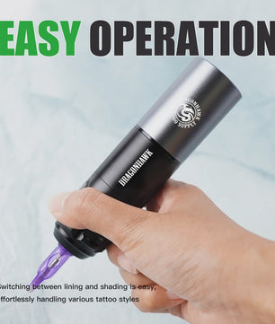 Dragonhawk A1 Draadloze Tattoopen Kit - Dual Modes, 1600mAh Batterij, 3.5mm Slag