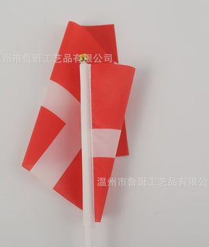 Deense Handvlag 14x21cm - Duurzaam Polyester met Stokje voor Evenementen