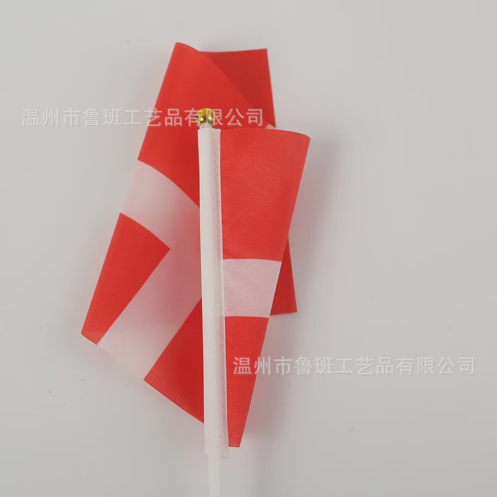 Deense Handvlag 14x21cm - Duurzaam Polyester met Stokje voor Evenementen