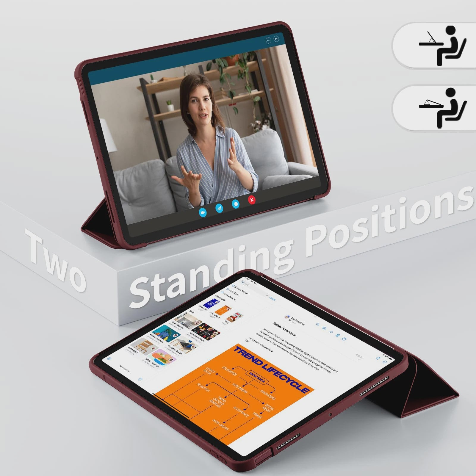 iPad Hoes 11" 11e Gen (2025) & 10.9" 10e Gen (2022) - Smart Cover met Auto Wake/Sleep