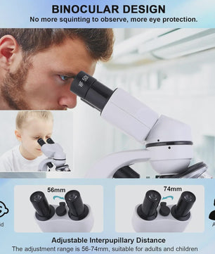 HD Binoculair Microscoop: Krachtig & Veelzijdig voor Studenten, Kinderen & Laboratorium