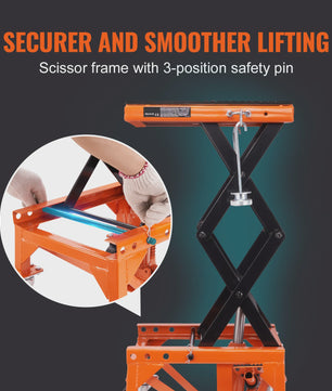 Hydraulische Motorlift Tafel 350 LBS / 158 kg - Schaarheftafel met Voetpedaal