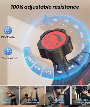 Indoor Hometrainer met 10kg Vliegwiel, Stille Riem Aandrijving en LCD Display