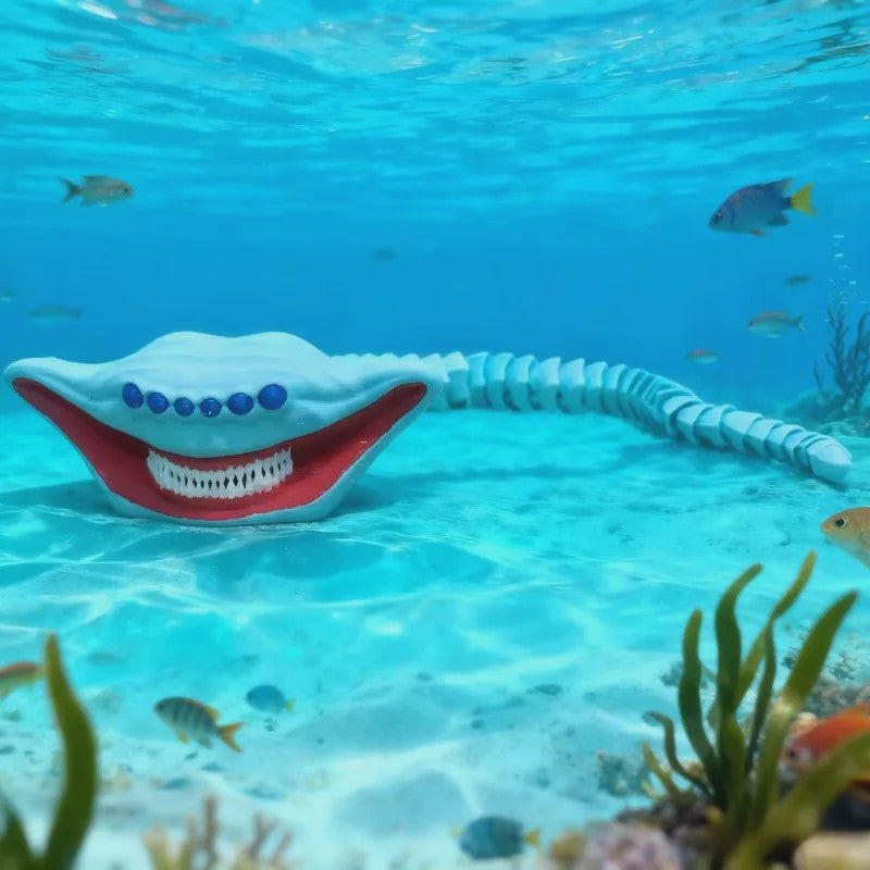 3D Geprinte Zeemonster Actiefiguur - Flexibel Speelgoed & Decoratie