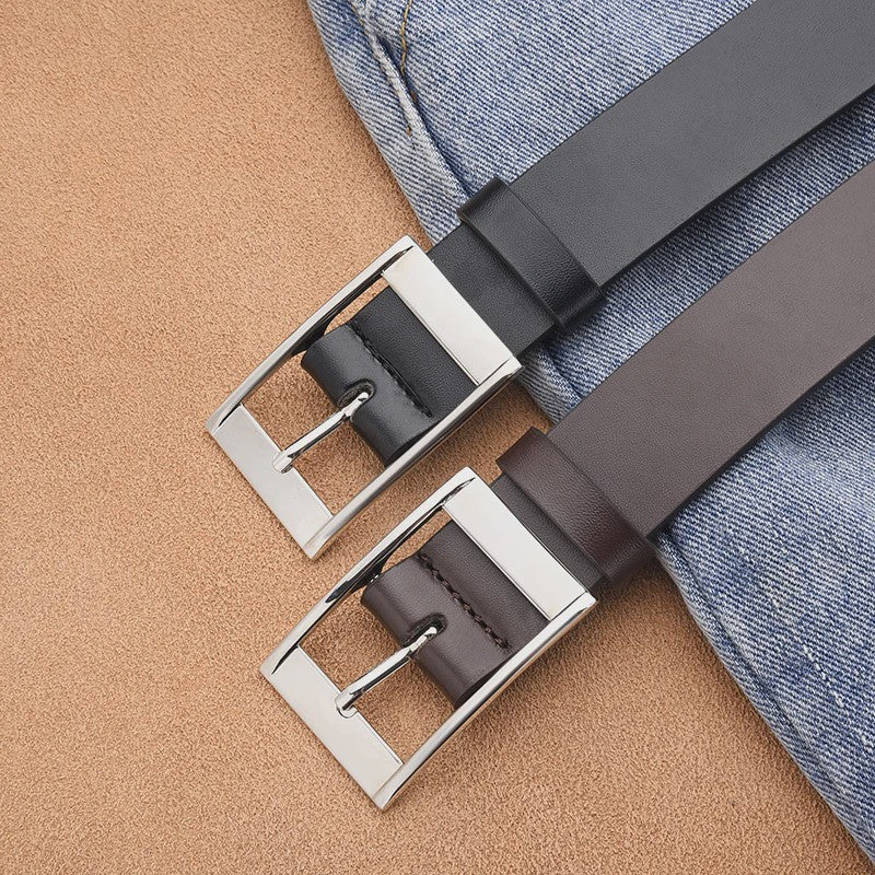 Luxe Heren Riem van PU Leer met Metalen Pin Gesp - Stijlvol en Duurzaam
