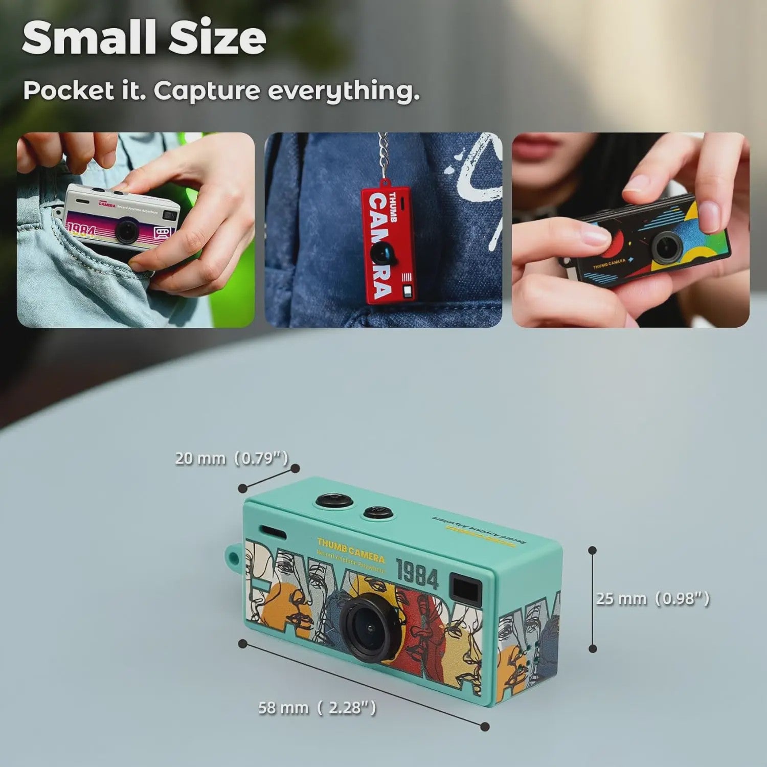 Mini Retro Digitale Camera - 1080P HD, Sleutelhanger Stijl, Met Flits