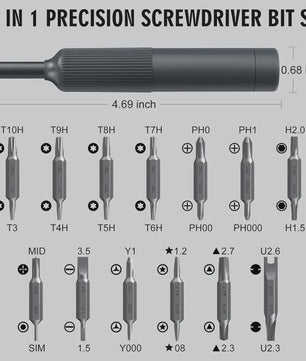 27-in-1 Precisie Schroevendraaierset - Magnetische Bits & Penstijl Reparatiekit