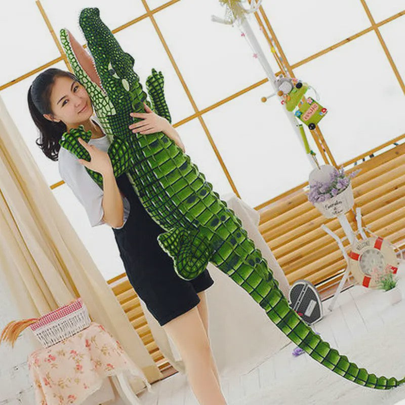 Reusachtige Pluche Krokodil Knuffel - 105-195cm - Levensechte Alligator Speelgoed & Kussen