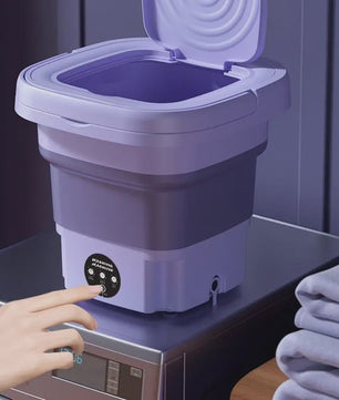 8L Opvouwbare Mini Wasmachine met Centrifugefunctie - Draagbaar & Compact