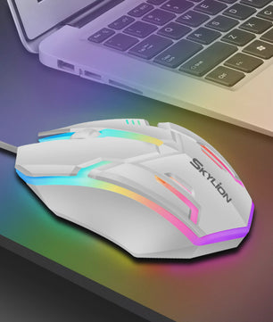 F1 Bedrade Gaming & Kantoor Muis met Kleurrijke Verlichting - Plug & Play