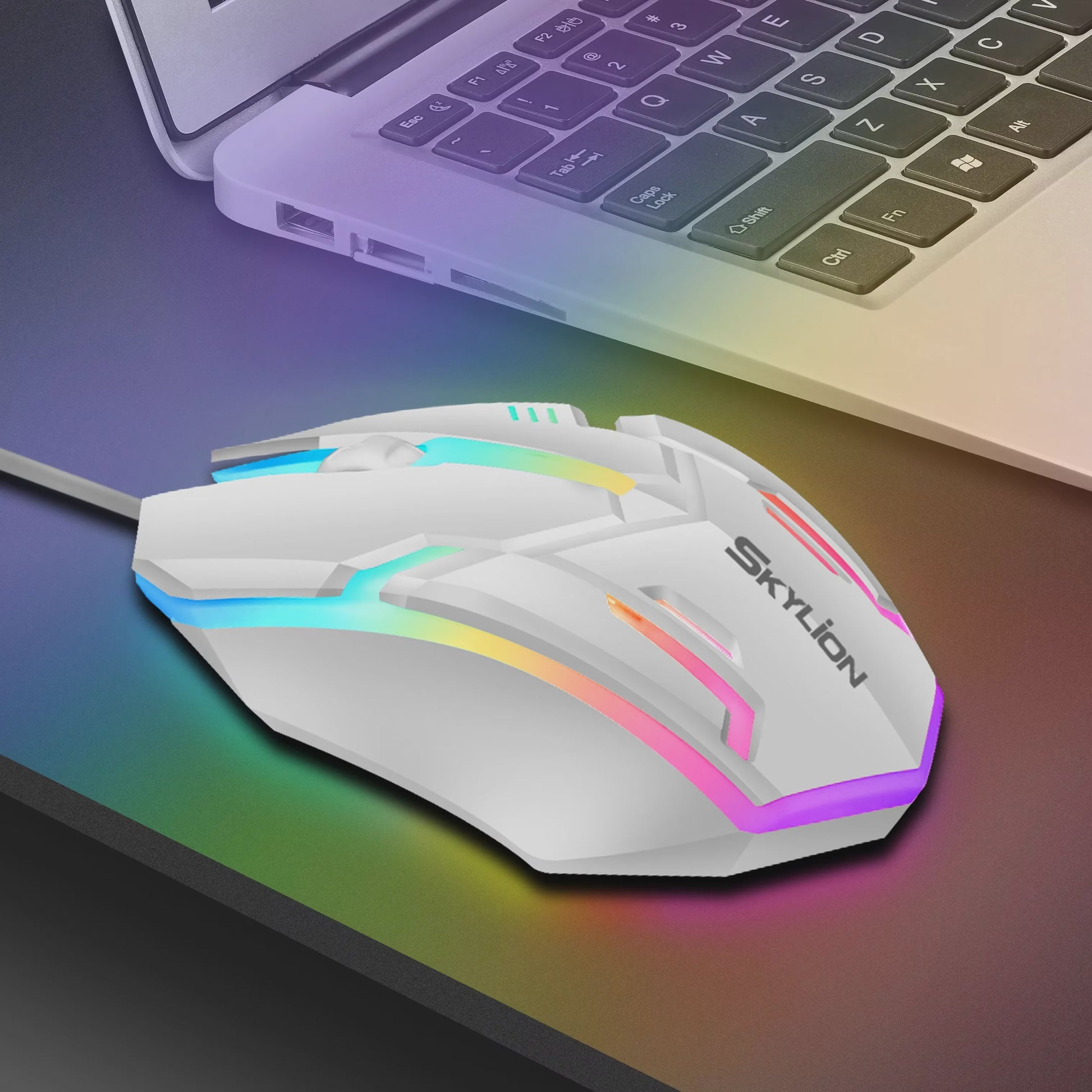 F1 Bedrade Gaming & Kantoor Muis met Kleurrijke Verlichting - Plug & Play