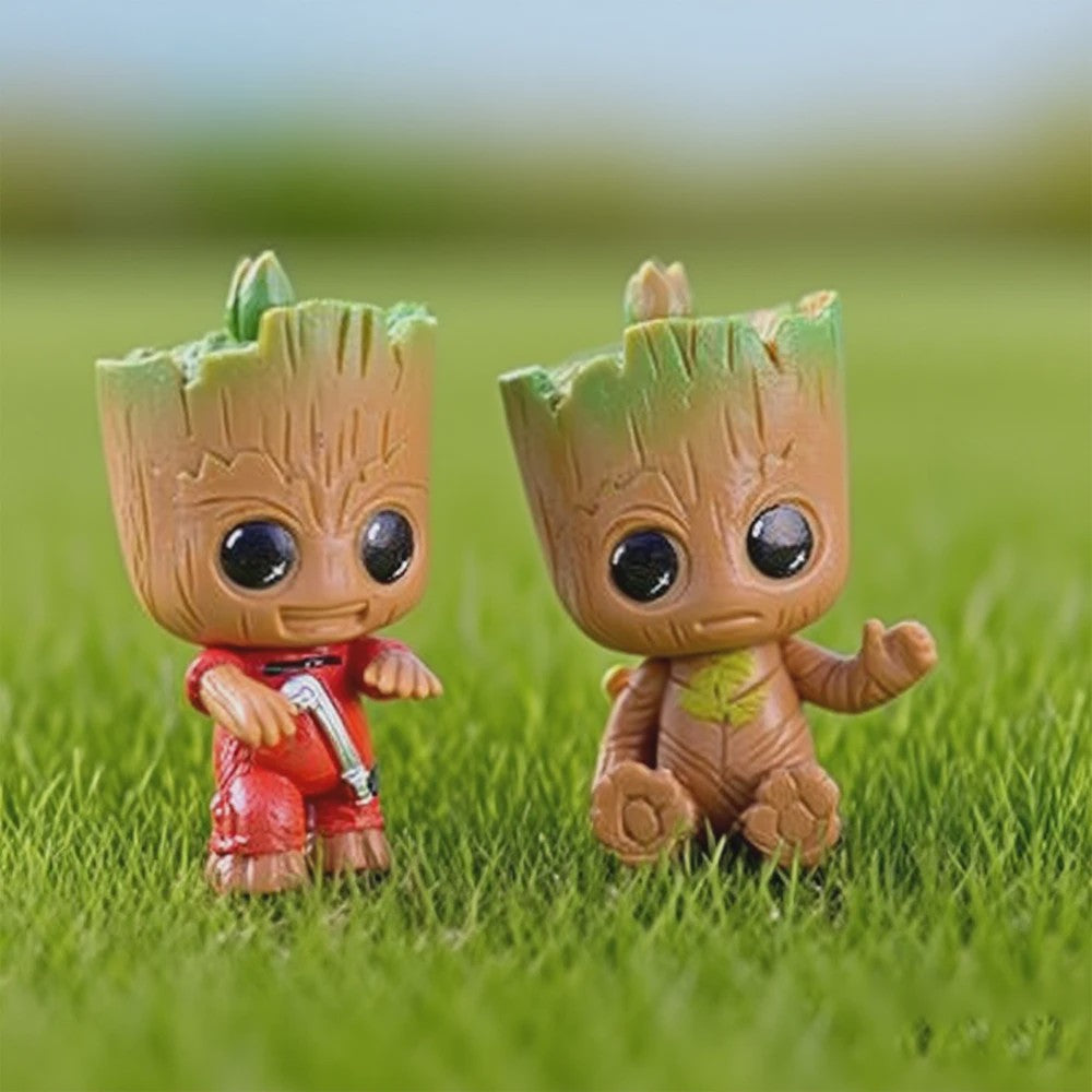 Set van 4 Leuke Groot Miniatuur Beeldjes - Decoratie Figuurtjes