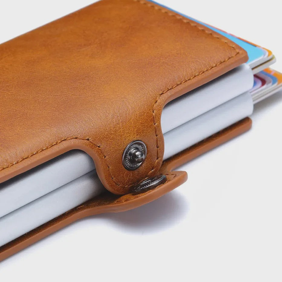 Slanke RFID-blokkerende Carbon Wallet voor Heren - 14 Kaarten