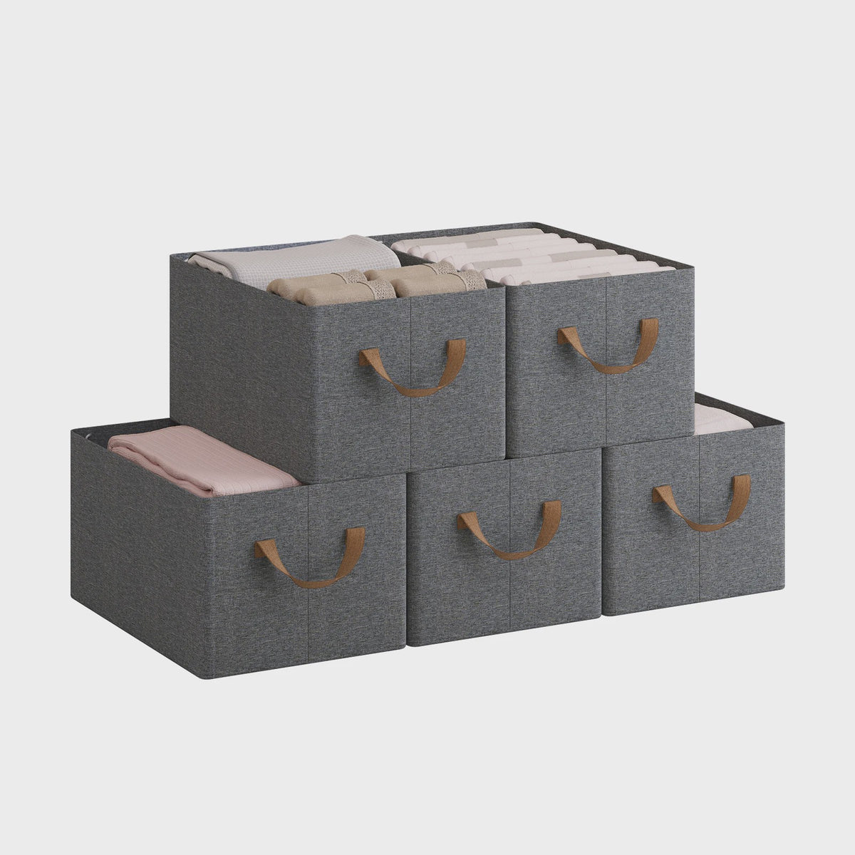 Opvouwbare Stoffen Opbergboxen (3/5/6 Stuks) - Organizer voor Kleding, Speelgoed & Kast