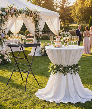 Ronde Staande Klaptafel 80cm - Weerbestendige Bistro Tafel voor Buitenfeesten & Evenementen