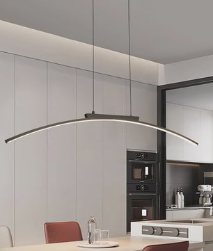 Moderne LED Boog Hanglamp - Stijlvolle Verstelbare Plafondlamp voor Eetkamer & Keuken