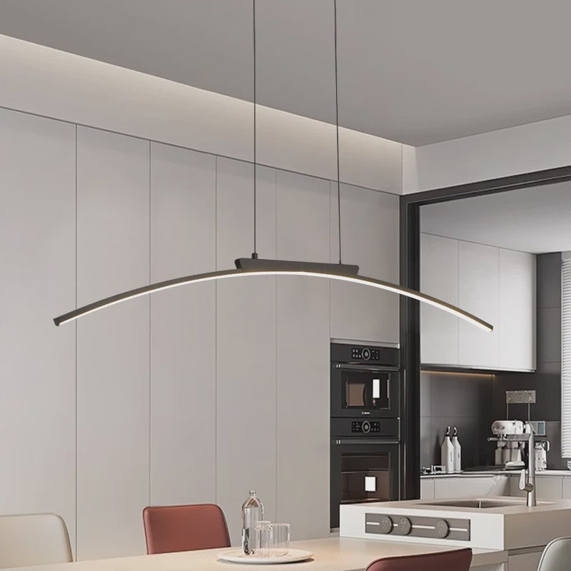 Moderne LED Boog Hanglamp - Stijlvolle Verstelbare Plafondlamp voor Eetkamer & Keuken