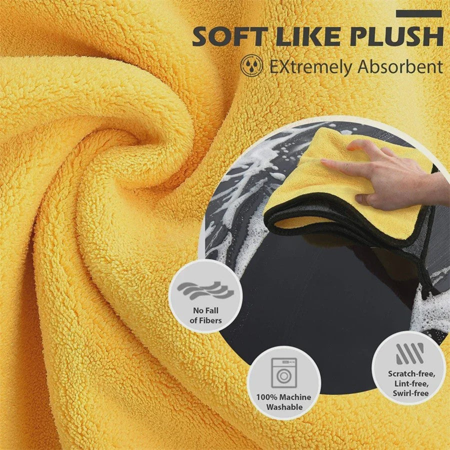 Microfiber Poetsdoeken 30x60cm - Zacht, Sneldrogend & Dubbellaags (1/2/3/6/10 Stuks)