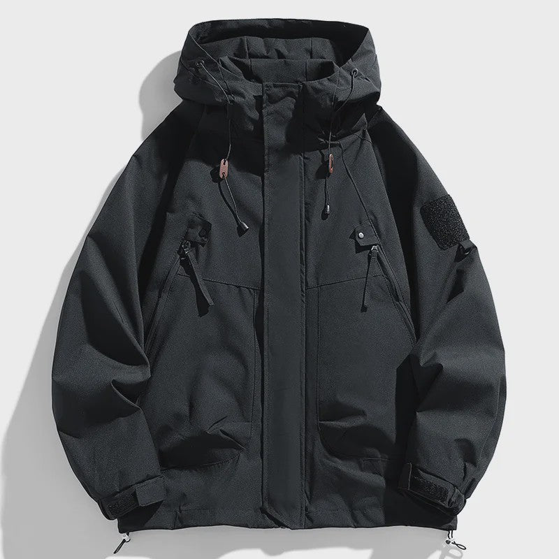 Heren Windbreaker Jas met Capuchon - Waterdicht, Bomberjack Stijl, Ideaal voor Camping & Hiking