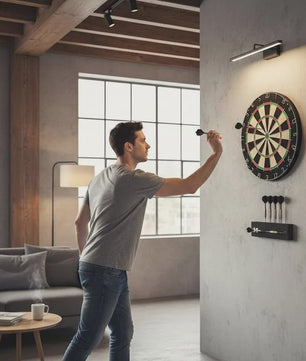 Professioneel Sisal Dartbord met 6 Darts - Toernooi Kwaliteit voor Huis, Bar & Recreatie