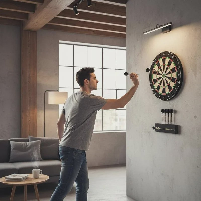 Professioneel Sisal Dartbord met 6 Darts - Toernooi Kwaliteit voor Huis, Bar & Recreatie
