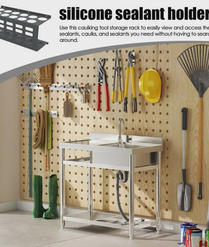 Wandmontage Kit Tube Houder voor 11 Tubes - Ruimtebesparende Werkplaats Organisatie