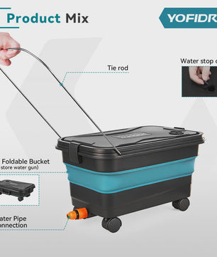 YOFIDRA 6-in-1 Hogedrukreiniger 200 Bar - Krachtige Borstelloze Waterstraal voor Auto & Tuin (Makita Accu Compatibel)