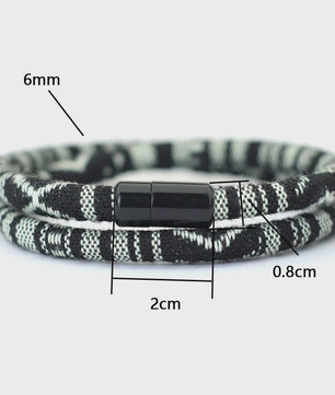 Bohemian Touw Armband Heren met Magnetische Sluiting - Stijlvol & Avontuurlijk