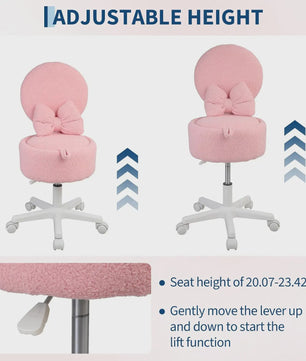 Teddy Pluche Kapstoel met Opbergruimte en Opklapbare Rugleuning - Zacht & Comfortabel