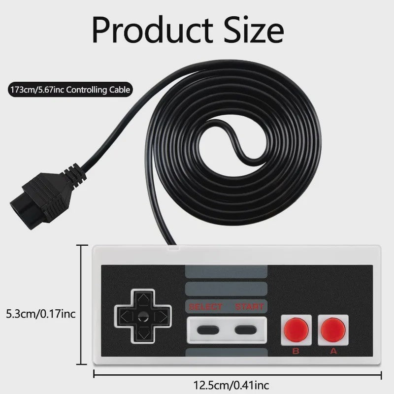 Retro NES Controller - Klassieke 8-bit Gamepad voor Nintendo NES/FC Console