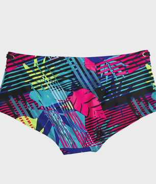 Herenshorts Zwembroek met Bladprint - Braziliaanse Snit - Sneldrogend