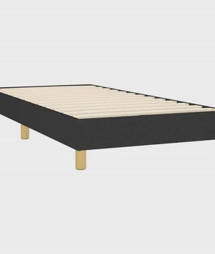 Zwart Stoffen Bedframe met Lattenbodem 90x200 cm - Stevig Ondersteuningssysteem voor Eenpersoonsbed