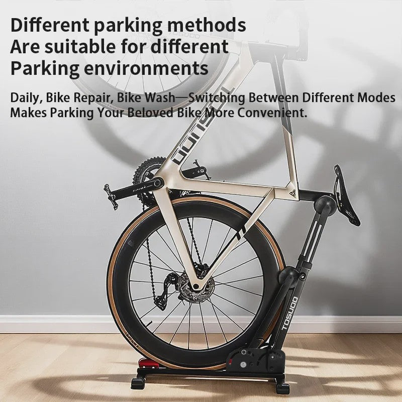 Opvouwbare Fietsenstandaard 3-in-1: Verstelbaar Parkeren voor Racefiets & Mountainbike