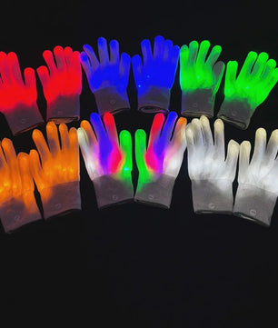 Verlicht LED Neon Purge Masker met Fiber Optic Handschoenen - Halloween & Feest