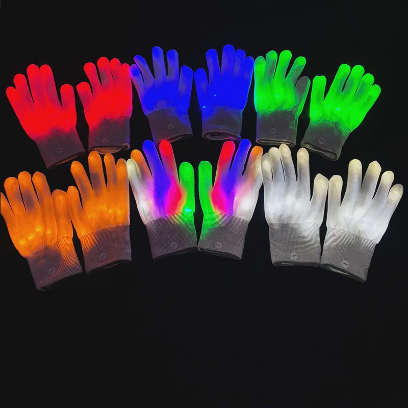 Verlicht LED Neon Purge Masker met Fiber Optic Handschoenen - Halloween & Feest