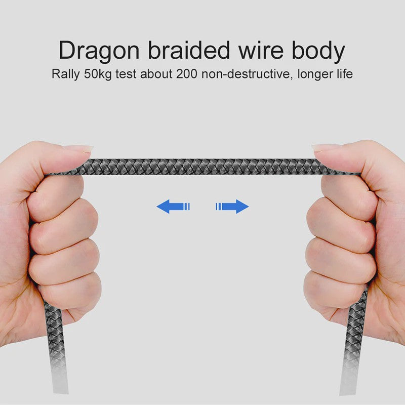 Nylon USB-C Laadkabel - Snel Opladen & Data Transfer voor Huawei, Samsung & Android (1/2/3M)