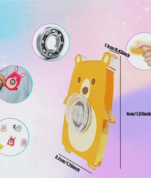 Set van 6 Leuke Dieren Fidget Spinners - Vingertop Gyro Speelgoed voor Stressverlichting & Feestjes