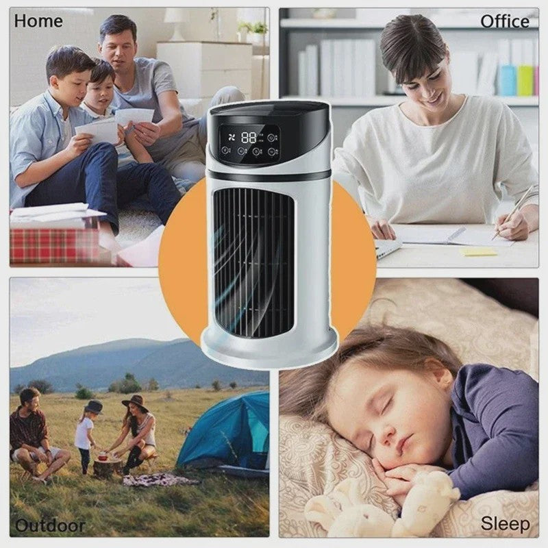 Draagbare Mini Air Cooler met USB - Multifunctionele Desktop Ventilator & Luchtkoeler met Timer